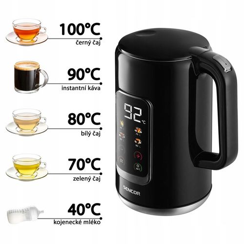 Czajnik elektryczny bezprzewodowy Sencor 2200W 1,7L LED ustawianie temp na Arena.pl