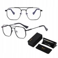 PILOTKI Okulary Zerówki do KOMPUTERA Blue Light UV OPRAWKI Flexy UNISEX