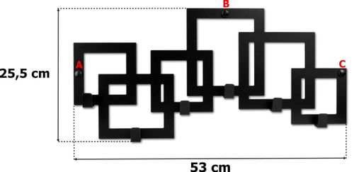 Wieszak ścienny KARDUS czarny na Arena.pl