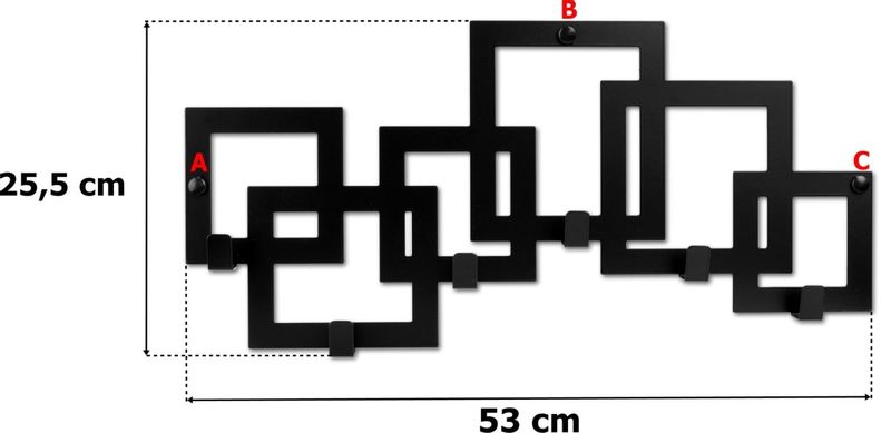 Wieszak ścienny KARDUS czarny zdjęcie 5