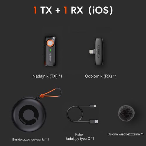 Mikrofon Hohem MC01 (1 TX + 1 RX) Lightning na Arena.pl