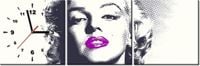 30 90CM OBRAZ 3 ELEM MARILYN MONROE FIOLETOWYMI USTAMI ŚCIENNY PŁOTNO DRUK