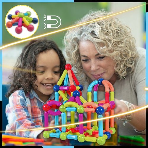 KLOCKI MAGNETYCZNE GALAXIA DUŻE Konstrukcyjne Dla Dzieci 120 el Magnetic na Arena.pl