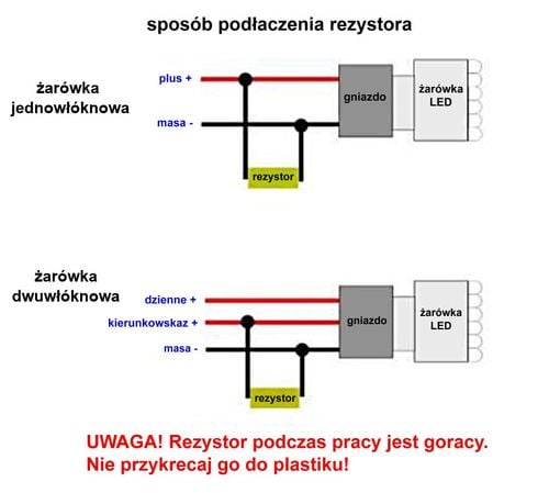 Rezystor - dekoder błędu CAN 50W 8 Ohm 12V na Arena.pl