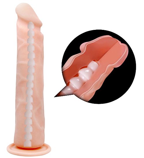 Dildo z kręgosłupem na przyssawce zdjęcie 2