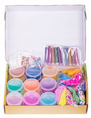 ZESTAW DO ROBIENIA SLIME FABRYKA LABORATORIUM XXL SLIME BOX GLUT JUMBO na Arena.pl