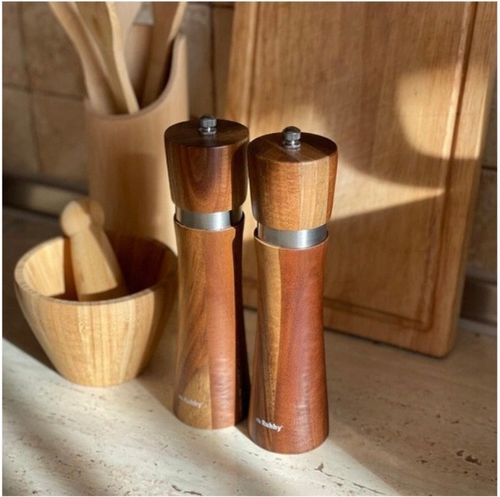 Młynek ręczny do soli i pieprzy DREWNIANY Ruhhy 2 sztuki na Arena.pl