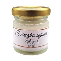 Świeczka Sojowa Cytryna 40 ml Ręcznie Robiona w Słoiczku