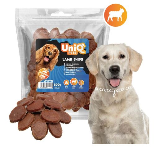 Przysmak dla psa z jagnięciny 500g Przekąska chipsy z jagnięciny UNIQ PETS na Arena.pl