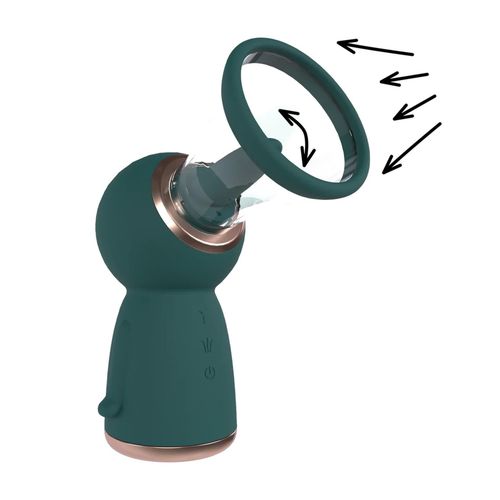Exquisite - Rechargeable Vulva And Breast Pump - Forest Green na Arena.pl