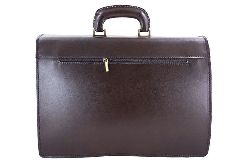 Aktówka męska - skóra naturalna - Czarna zdjęcie 2