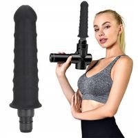 GŁOWICA KOŃCÓWKA SILIKONOWA DO PISTOLET DO MASAŻU MASAŻER 18mm CZARNY