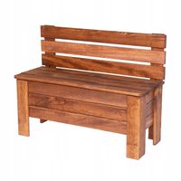 Skrzynia ławka z oparciem na zabawki drewniana kufer pojemnik PRODUCENT