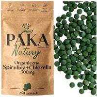 SPIRULINA CHLORELLA ORGANICZNA TABLETKI 500mg DETOX OCZYSZCZENIE 240szt.