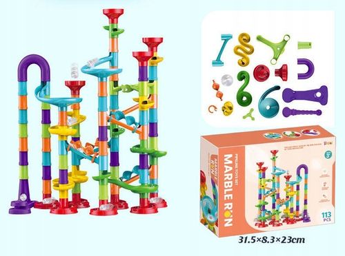 TOR kulkowy KULODROM wyścig DLA KULEK Marble ZESTAW KULKI WYRZUTNIA 113 el. na Arena.pl