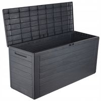 SKRZYNIA OGRODOWA 280L 116x44x55CM KUFER NA TARAS BALKON SCHOWEK ANTRACYT