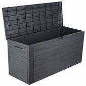 SKRZYNIA OGRODOWA 280L 116x44x55CM KUFER NA TARAS BALKON SCHOWEK ANTRACYT
