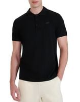 T-shirt męski polo 4FWMM00TPTSM366 - czarny XL