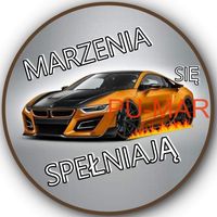 Opłatek na tort Urodziny BMW Auto Samochód Logo Tekst Gratis