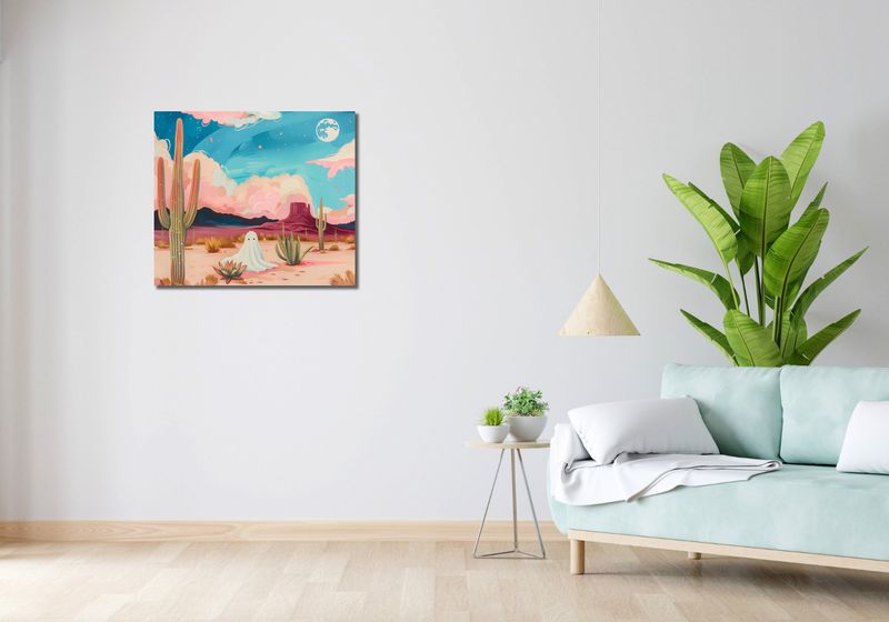 Obraz 70x60cm Duch Między Kaktusami zdjęcie 2