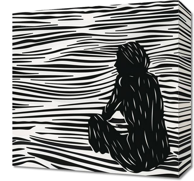 Obraz 40x40cm Złożone Fluidalne Linie zdjęcie 1