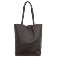 VERA PELLE torebka damska skórzana shopper na ramię V727 c.brązowa