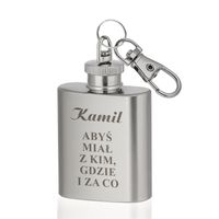 Brelok do Kluczy Piersiówka z GRAWEREM Prezent dla Faceta Chłopaka