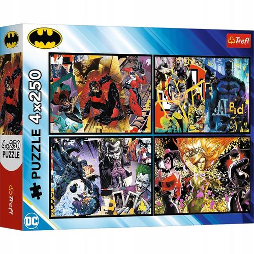 Puzzle 4X250 Batman W Akcji 13310 na Arena.pl