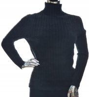 Damski sweter sweterek półgolf typu alpaka prążek