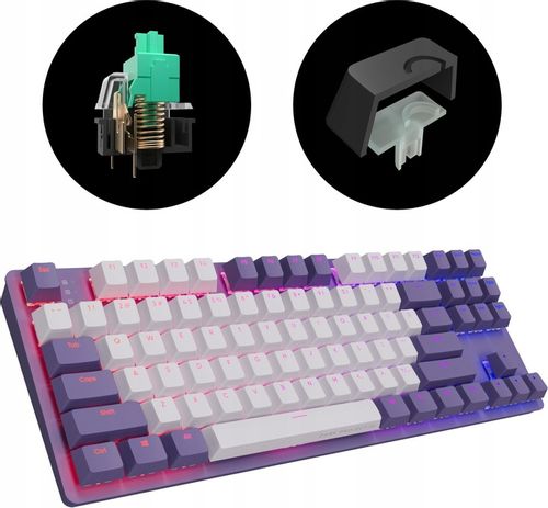 Klawiatura DARK PROJECT KD87A Fioletowo-biały na Arena.pl
