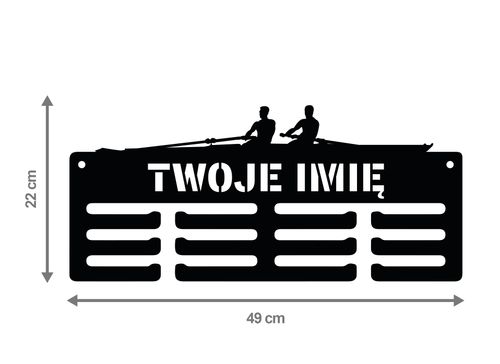 Wieszak na medale WIOŚLARSTWO twoje imię dowolny tekst 266.3 na Arena.pl