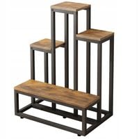 Kwietnik stojący industrialny stojak na kwiaty rustykalny loft półki 67 cm