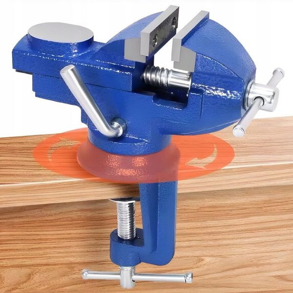 IMADŁO OBROTOWE 360 ŚLUSARSKIE ŻELIWNE SOLIDNE STOŁOWE MAŁE Z KOWADŁEM zdjęcie 10