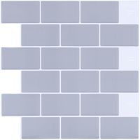 Naklejki Ścienne 3D Samoprzylepne Płytki PCV Szare 30x30 cm 10 Sztuk