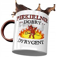 Kubek Bordowy Dla Dyrygenta Piekielnie Dobry Z Nadrukiem Ze Zdjęciem