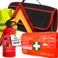 ZESTAW samochodowy W TORBIE GAŚNICA 1KG APTECZKA TRÓJKĄT KAMIZELKA