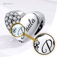 CHARMS srebrne SERCE GRAWER srebro koralik zawieszka charms 925 SERDUSZKO