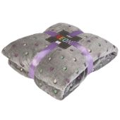 Koc narzuta z mikrofibry NEON 150x200 Darymex antracytowy w kropki