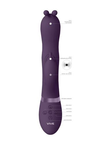 gada   vibrating bunny ear g spot rabbit with pulse wave shaft na Arena.pl