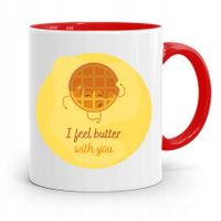 Kubek Czerwony Dla Dziewczyny I Feel Butter Z Nadrukiem Ze Zdjęciem