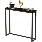 Stolik boczny czarny konsola do przedpokoju pojemna wysoka stół półka 80cm