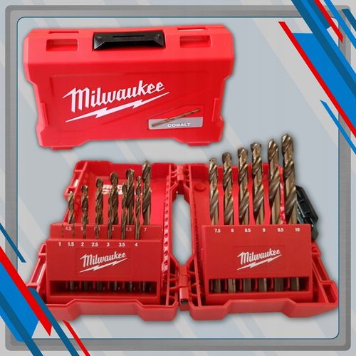 WIERTŁA KOBALTOWE DO METALU 1-10 MM HSS-G RED COBALT (19 SZT) na Arena.pl