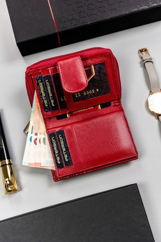 klasyczny portfel damski na zatrzask i suwak - peterson na Arena.pl