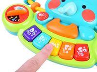 KOLOROWA ZABAWKA PIANINKO MUZYCZNE SŁONIK