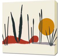 Obraz 60x60cm Trzcina przy Zachodzie
