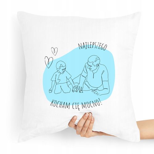 Poduszka Prezent Dla Taty Kocham Cię Mocno! Z Nadrukiem Ze Zdjęciem na Arena.pl