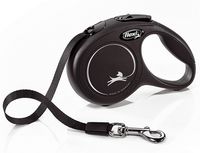 Smycz automatyczna dla psa z blokadą Flexi New Classic taśma XS 3m czarna