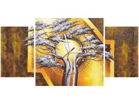 80X40CM ZEGAR DRZEWO NOCĄ OBRAZ