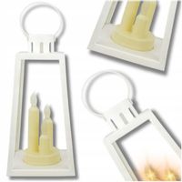 LAMPION SOLARNY LATARNIA ZE ŚWIECZKĄ LED OGRODOWA LAMPA ZNICZ ŚWIECZKA 22cm