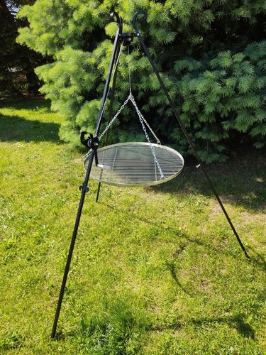 GRILL TRÓJNÓG OGRODOWY OGNISKOWY 191 STOJAK I RUSZT NAD OGNISKO na Arena.pl